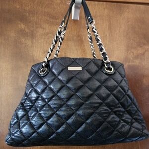 Black Quilted Leather Shoulder Bag